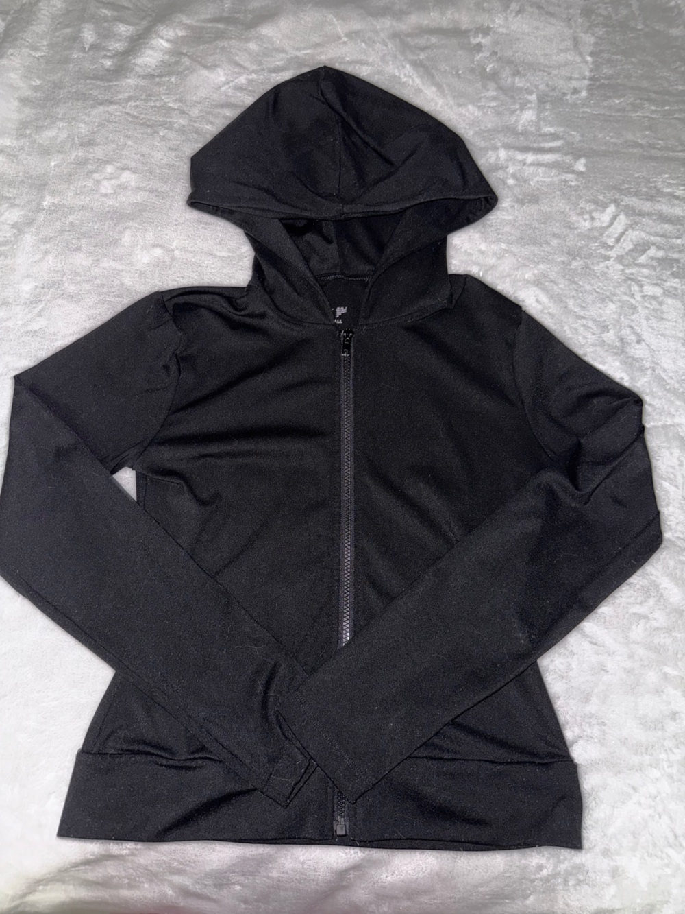 Rue21 Black Hooded Zip-Up Bomber Jacket
